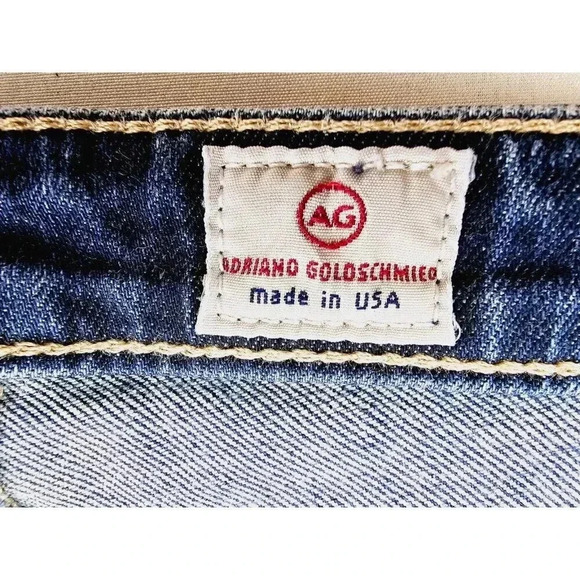 AG Adriano Goldschmied Size 28X26 Women Stilt Roll-Up Cigarette Blue Denim Jeans - Picture 11 of 13